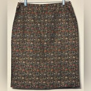 W.DN.Y. Women’s Brocade Pencil Skirt Size 8 Metallic Tones Rockabilly Pinup